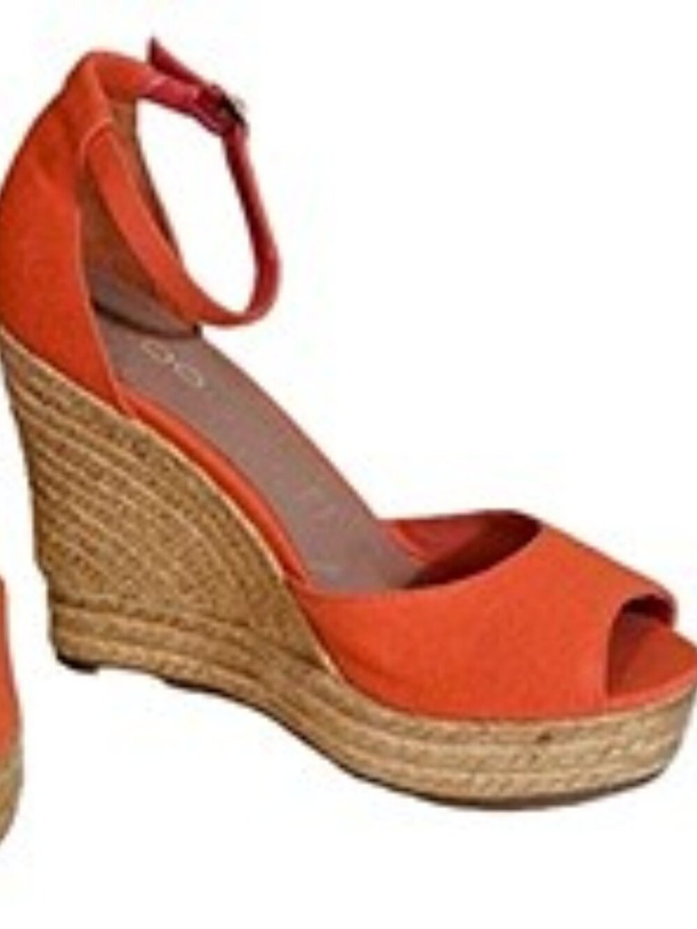 New Orange Platform Twine Wedge Sandals/Shoes 9